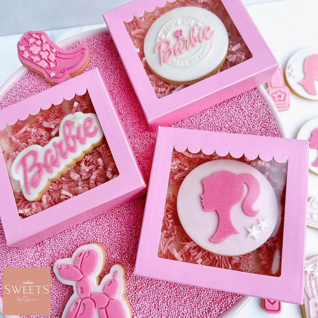 Roze koekdoosje - luifel (10 st) - Cupcakedozen.nl