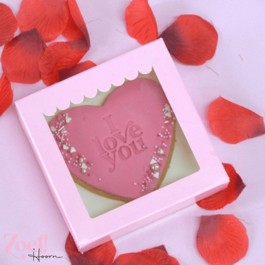 Roze koekdoosje - luifel (10 st) - Cupcakedozen.nl