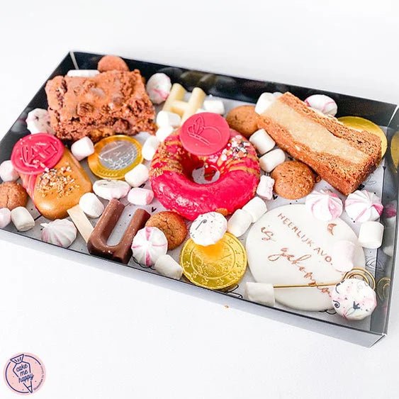 Zwarte (brievenbus)doos voor koekjes (25 st.) - Cupcakedozen.nl