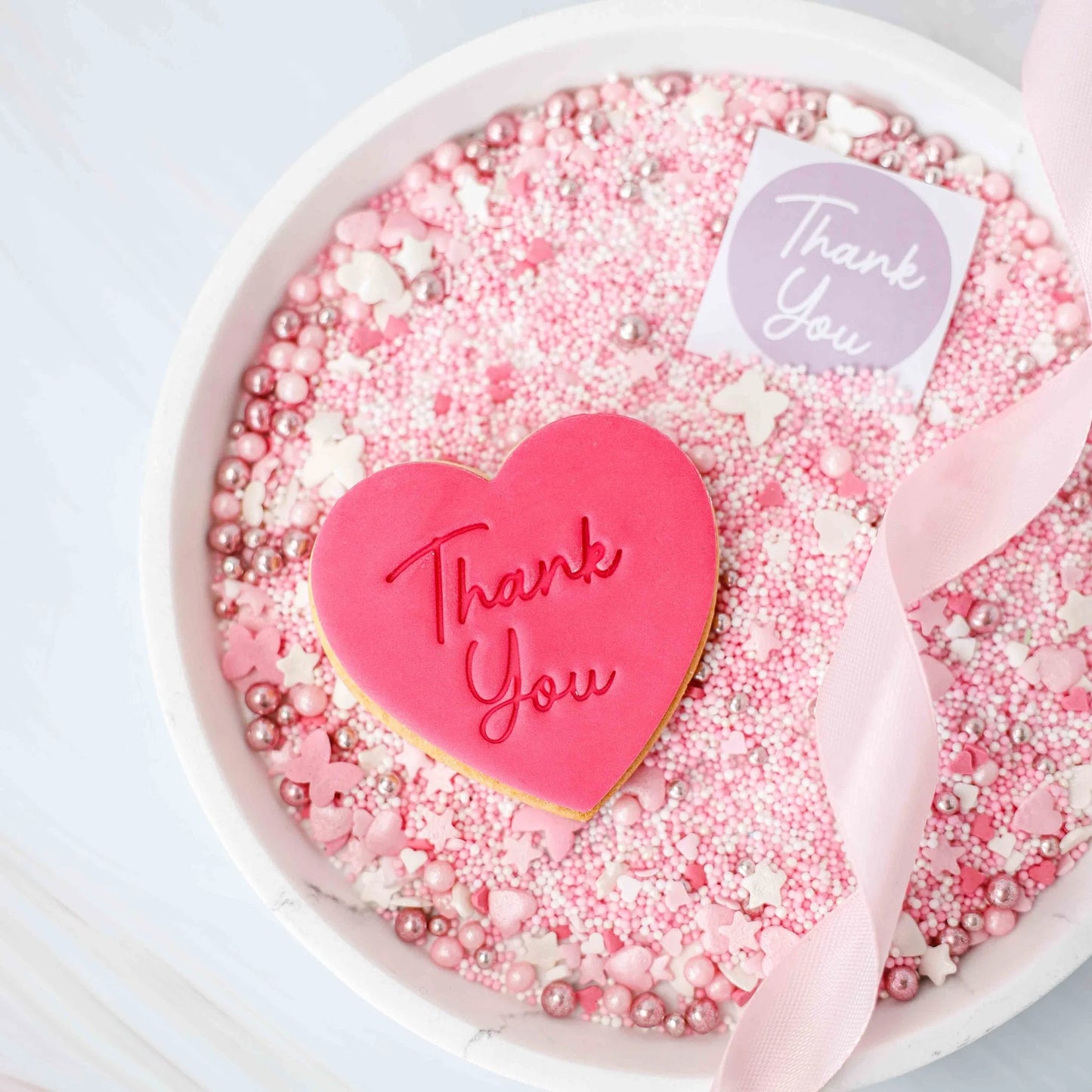 Koekstempel - Thank you (als etiket) - Cupcakedozen.nl