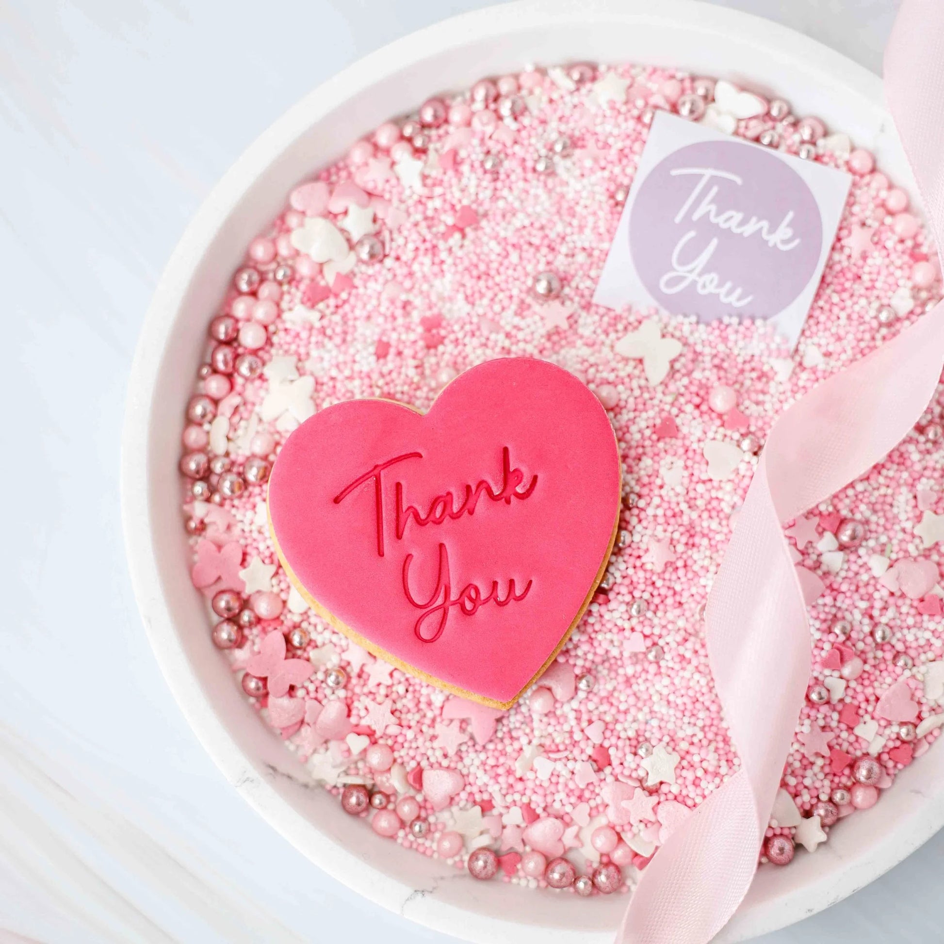 Koekstempel - Thank you (als etiket) - Cupcakedozen.nl