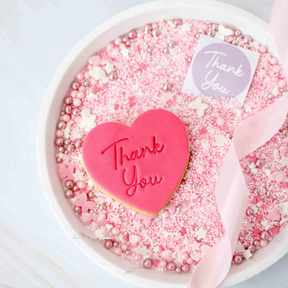 Koekstempel - Thank you (als etiket) - Cupcakedozen.nl
