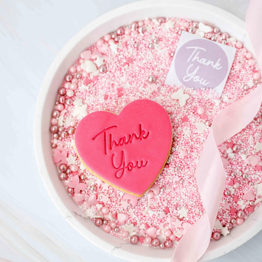 Koekstempel - Thank you (als etiket) - Cupcakedozen.nl