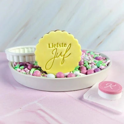 Koekstempel - Liefste Juf - Cupcakedozen.nl
