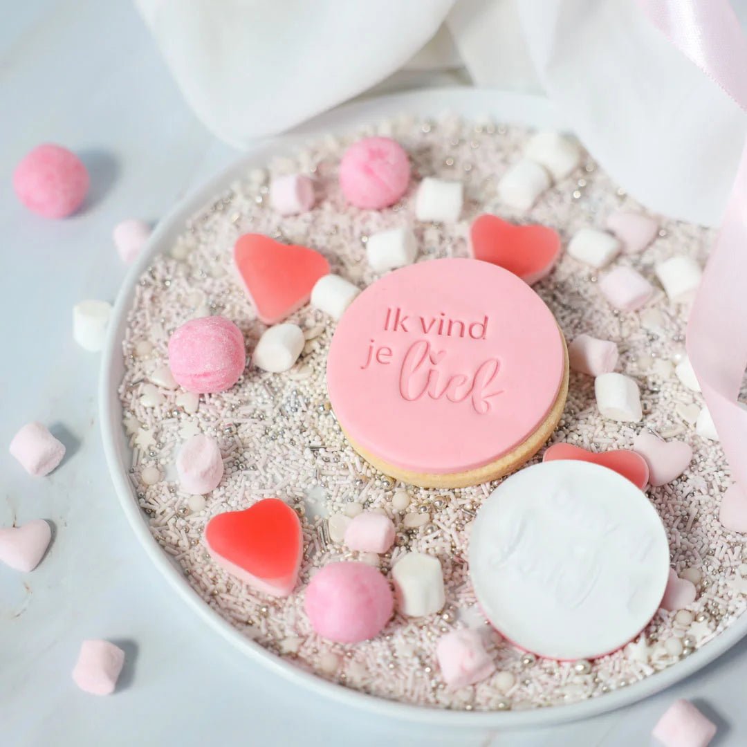 Koekstempel - Ik vind je lief - Cupcakedozen.nl