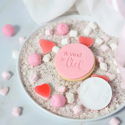 Koekstempel - Ik vind je lief - Cupcakedozen.nl