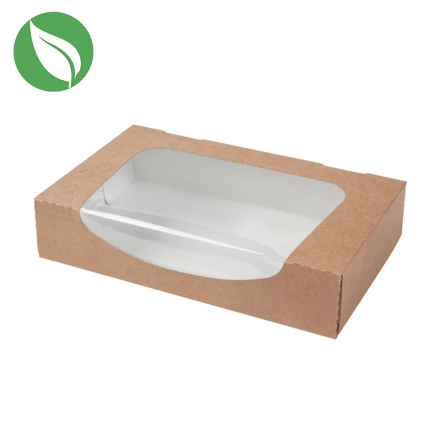 Biologisch kraft doosje voor 2 donuts of brownies (400 st.) - Cupcakedozen.nl
