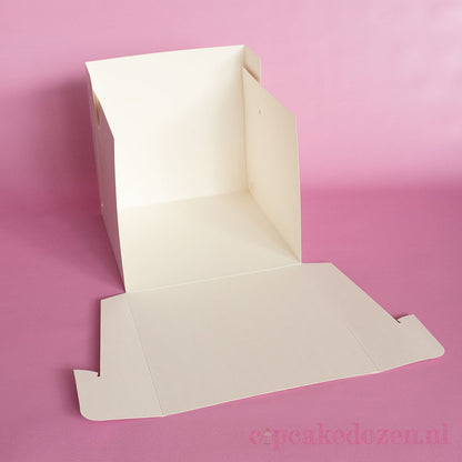 Hoge taartdoos 30x30x30 - luifel (10 st) - Cupcakedozen.nl