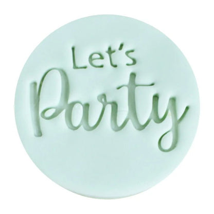 Koekstempel - Let's Party - Cupcakedozen.nl