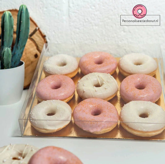 Transparante sweets box - 29,5x29,5x4,5 (50 st.) - Cupcakedozen.nl