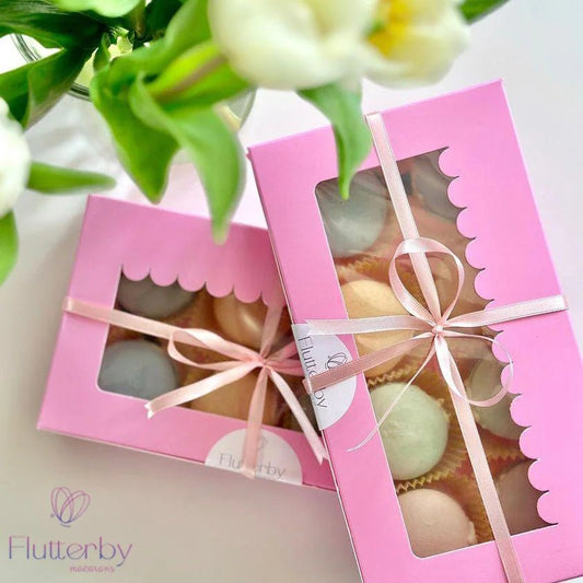 Roze sweet box 23x12,5x5 - luifel (10 st) - Cupcakedozen.nl