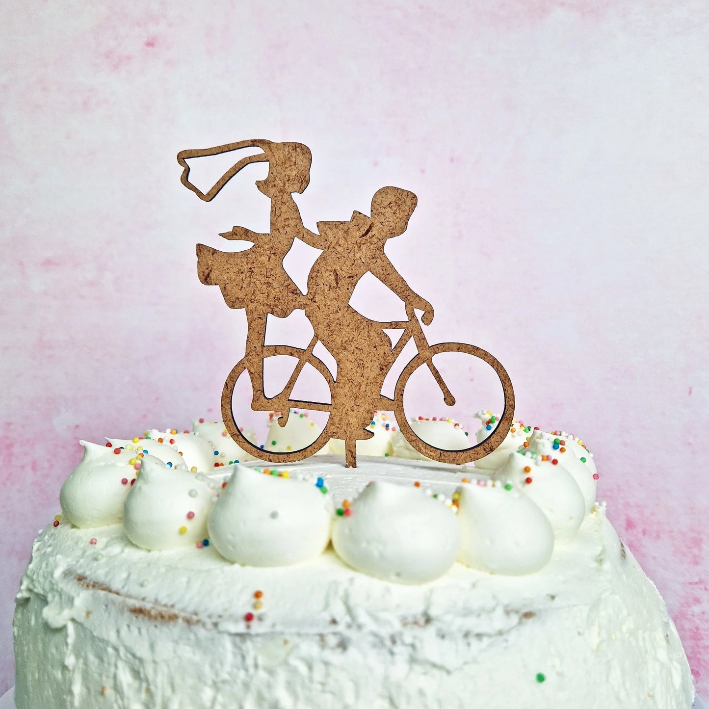 Cake toppers MDF - Just Married (5 st) - Cupcakedozen.nl