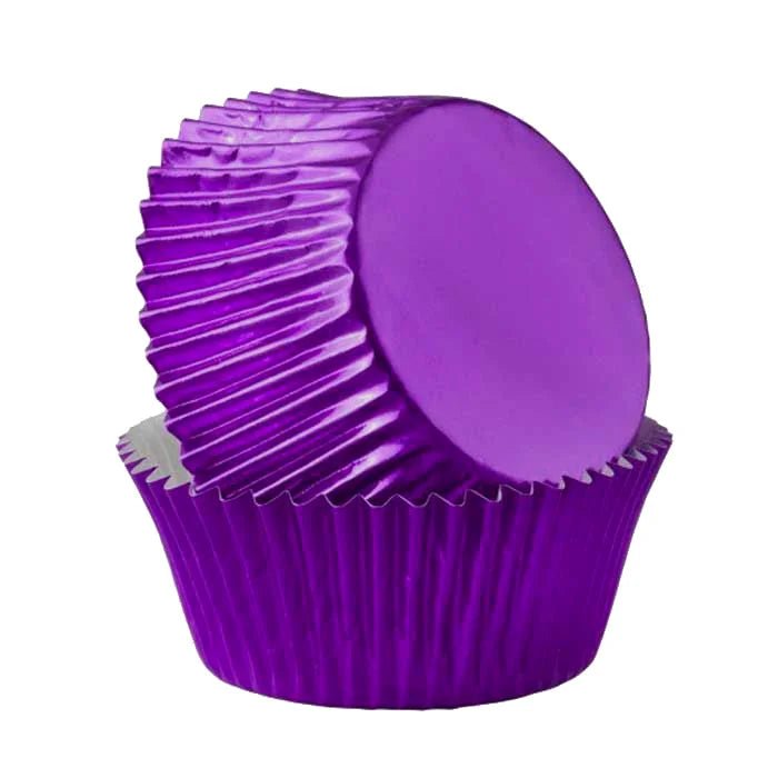 Metallic baking cups - paars (500 stuks) - Cupcakedozen.nl