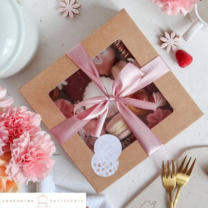 Kraft gebaksdoos - 19x19x5 - Cupcakedozen.nl