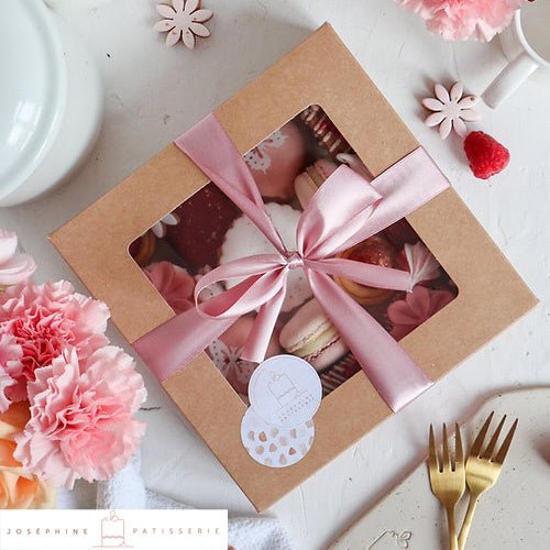 Kraft gebaksdoos - 19x19x5 - Cupcakedozen.nl