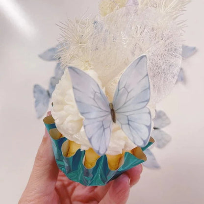 Geribbelde cupcake cups - Blauw (96 stuks) - Cupcakedozen.nl
