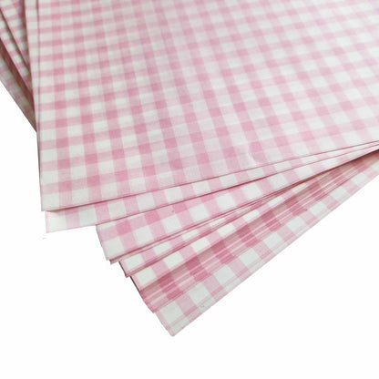 Vetvrij papier - roze ruiten (100 st) - Cupcakedozen.nl