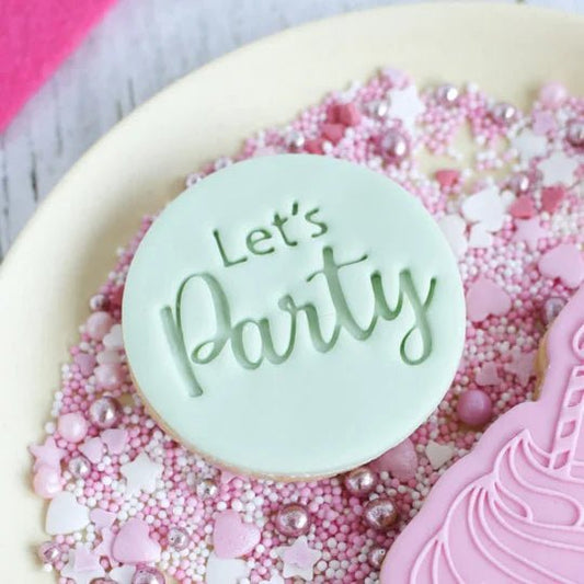 Koekstempel - Let's Party - Cupcakedozen.nl