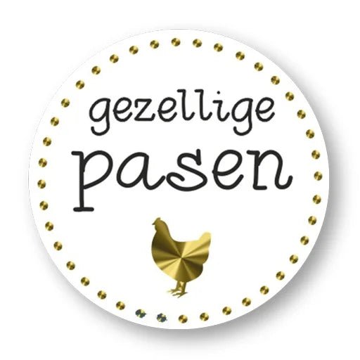 Etiket - Gezellige Pasen (500 st) - Cupcakedozen.nl