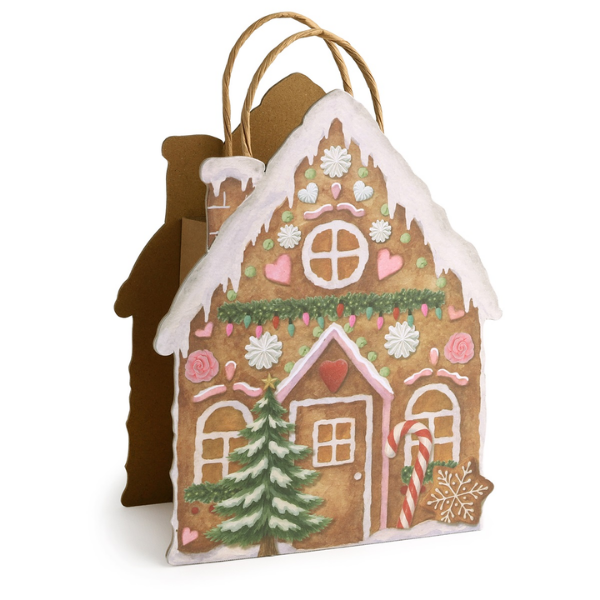 Geschenktüte Lebkuchenhaus 20x16x7 cm (5 Stk)