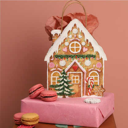 Geschenktüte Lebkuchenhaus 20x16x7 cm (5 Stk)