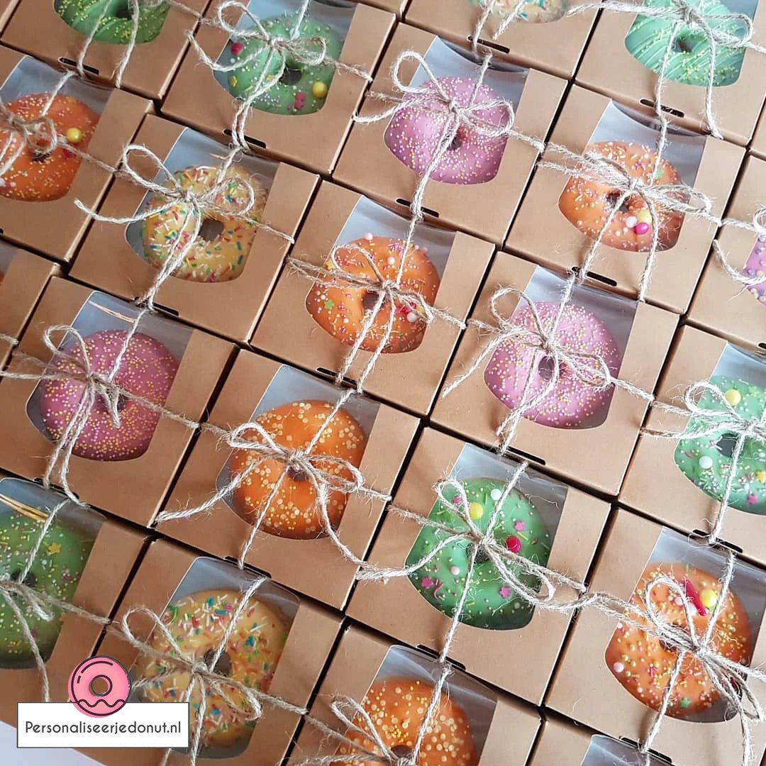 Biologisch kraft doosje voor 1 donut (250 st.) - Cupcakedozen.nl