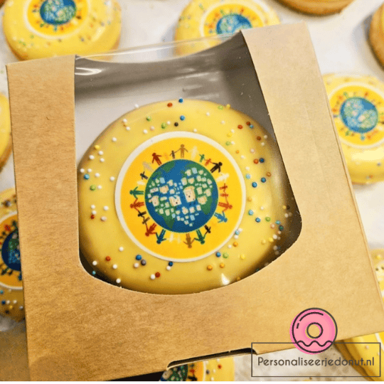 Biologisch kraft doosje voor 1 donut (250 st.) - Cupcakedozen.nl