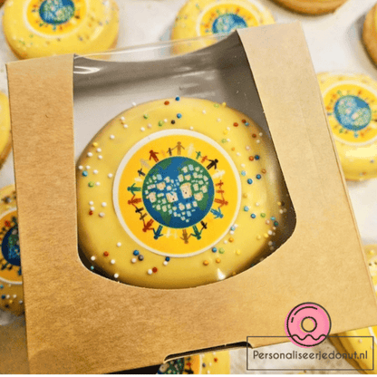 Biologisch kraft doosje voor 1 donut (250 st.) - Cupcakedozen.nl