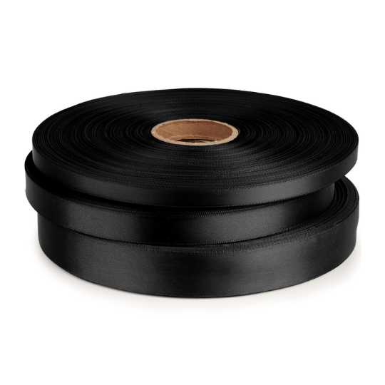 Premium lint satijn - Zwart - Cupcakedozen.nl