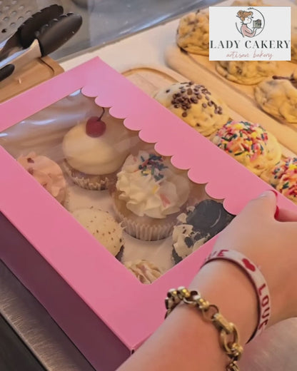 pink 6 cupcake boxes