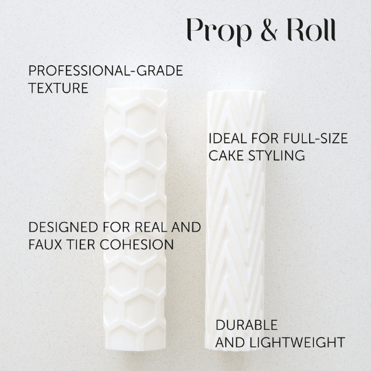 Reliëf roller met golvende structuur van Prop Options - Cupcakedozen.nl