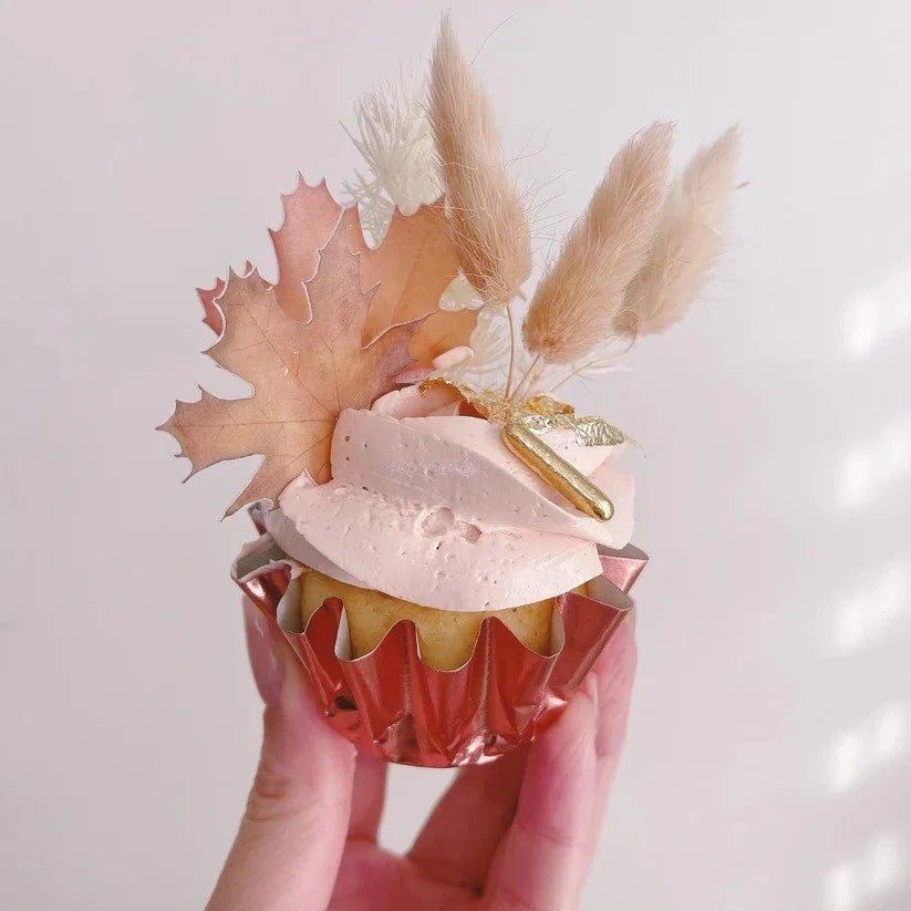 Geribbelde cupcake cups - Rosé goud (96 stuks) - Cupcakedozen.nl