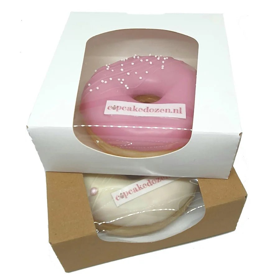 Biologisch wit doosje voor 1 donut (250 st.) - Cupcakedozen.nl