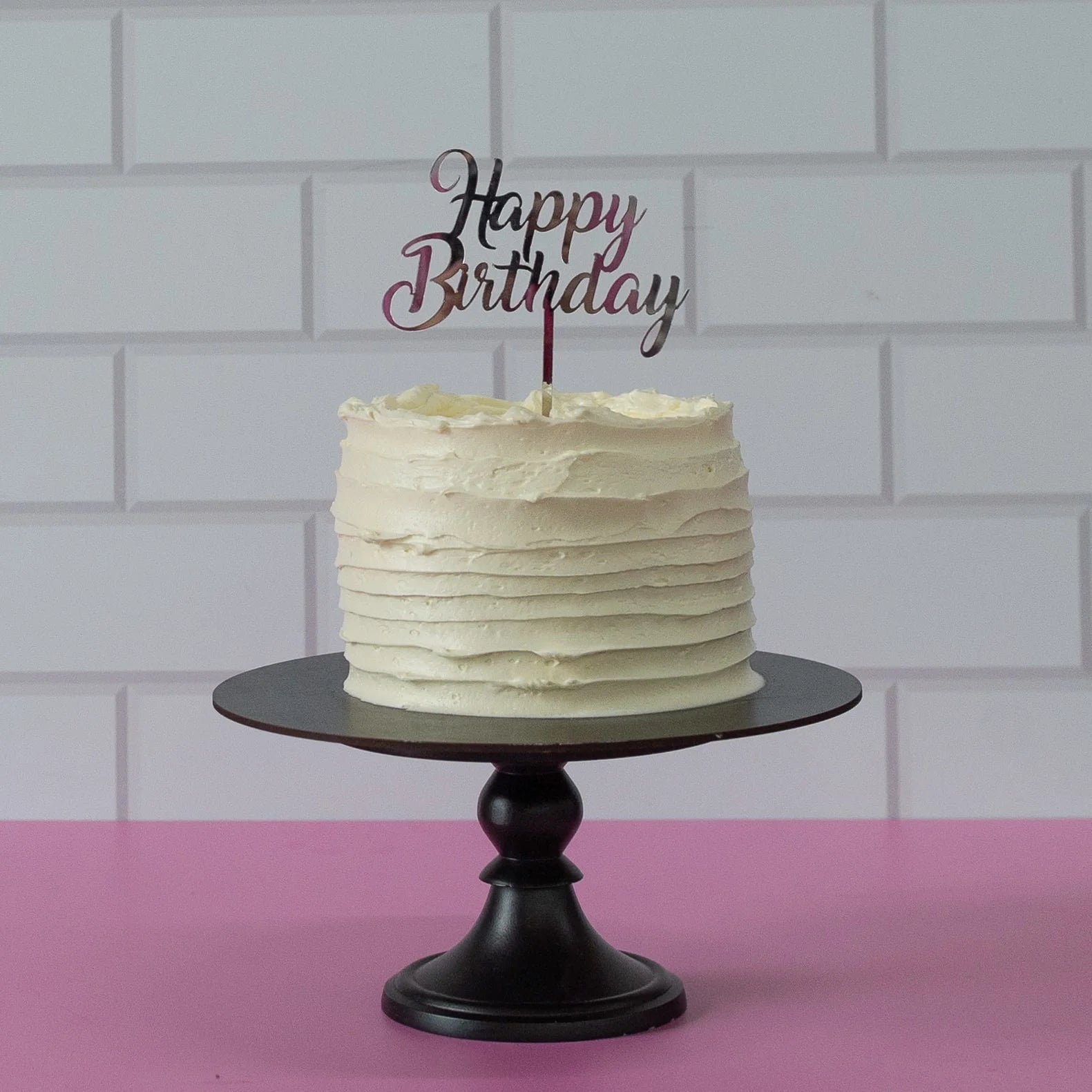 Taart topper "Happy Birthday" in diverse kleuren - Cupcakedozen.nl