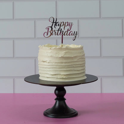 Taart topper "Happy Birthday" in diverse kleuren - Cupcakedozen.nl