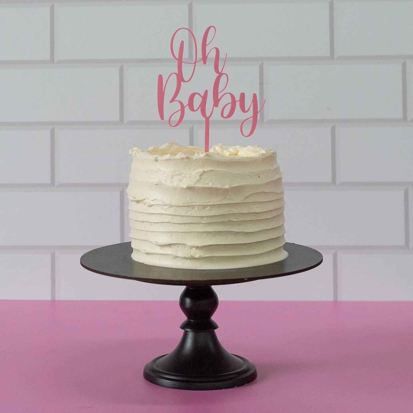 Taart topper "Oh Baby" in diverse kleuren - Cupcakedozen.nl