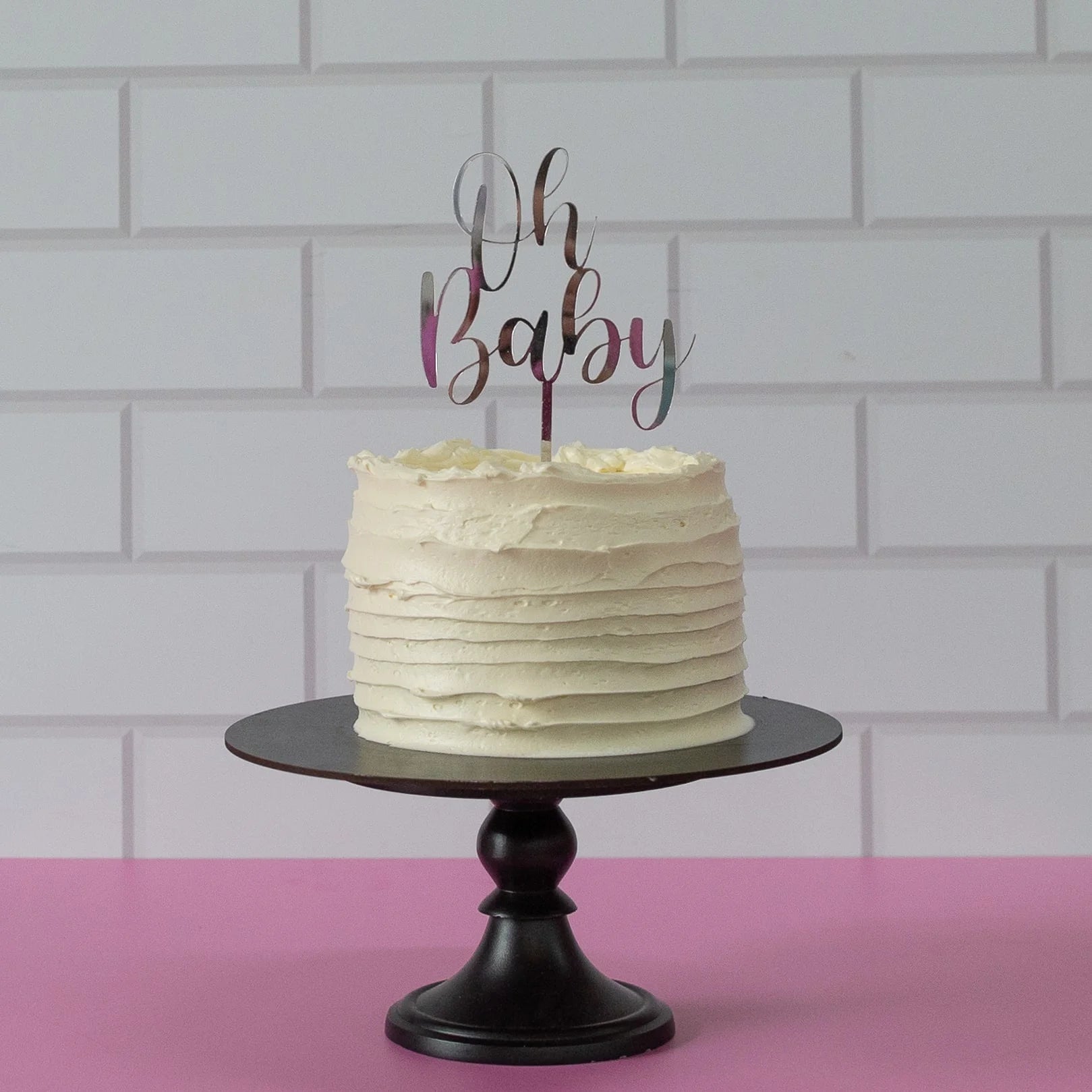 Taart topper "Oh Baby" in diverse kleuren - Cupcakedozen.nl