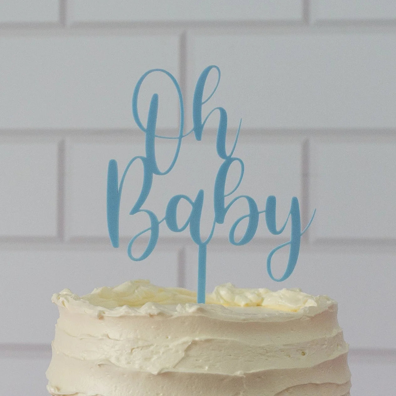 Taart topper "Oh Baby" in diverse kleuren - Cupcakedozen.nl
