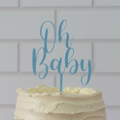 Taart topper "Oh Baby" in diverse kleuren - Cupcakedozen.nl