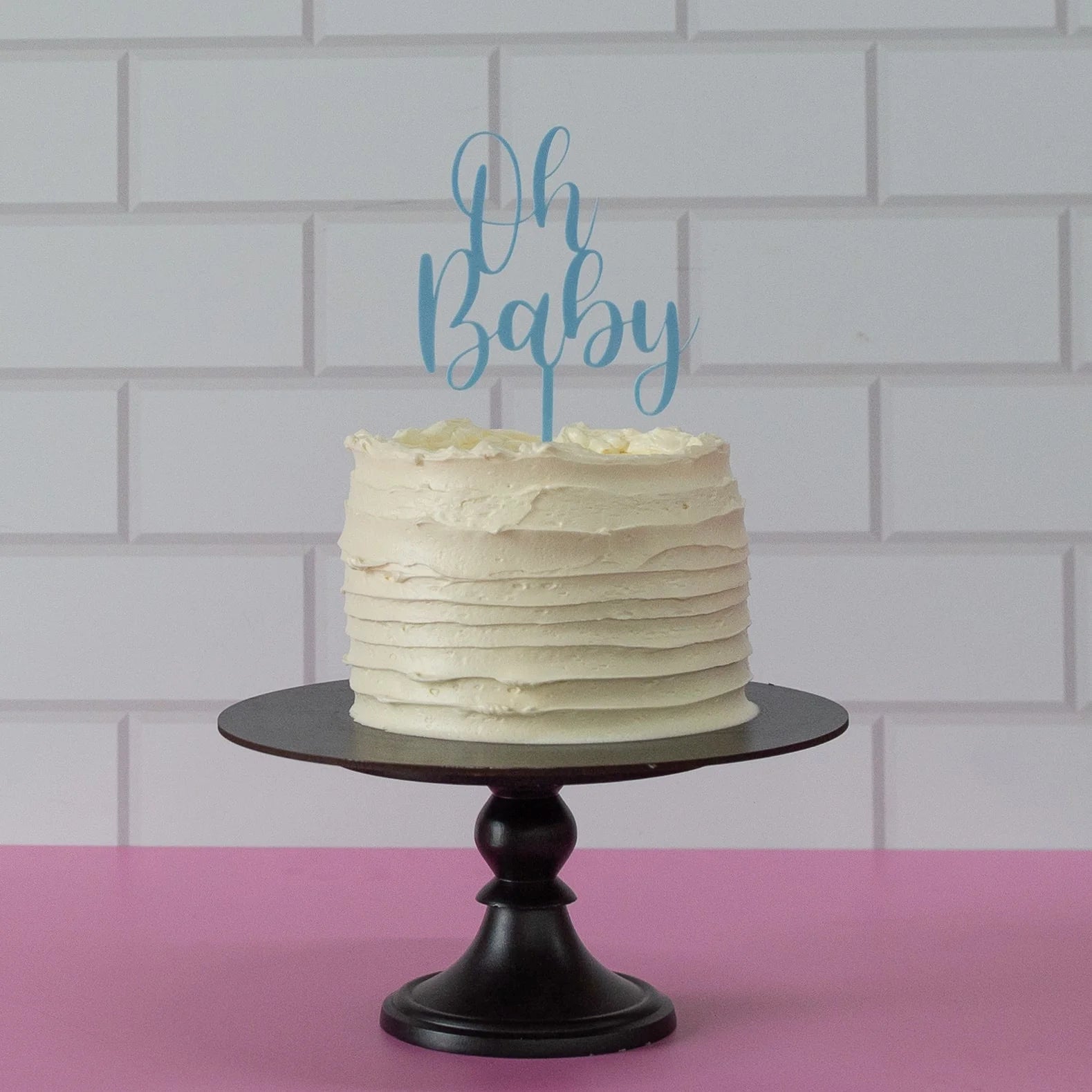 Taart topper "Oh Baby" in diverse kleuren - Cupcakedozen.nl
