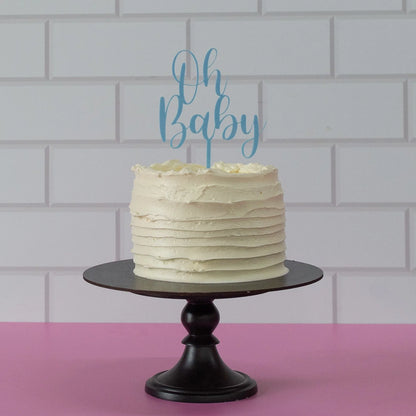 Taart topper "Oh Baby" in diverse kleuren - Cupcakedozen.nl