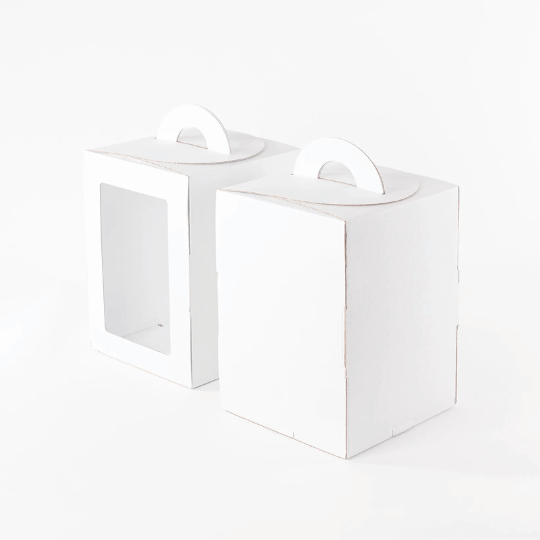Hoge taartdoos met handvat - 30x30x35 (5 st) - Cupcakedozen.nl