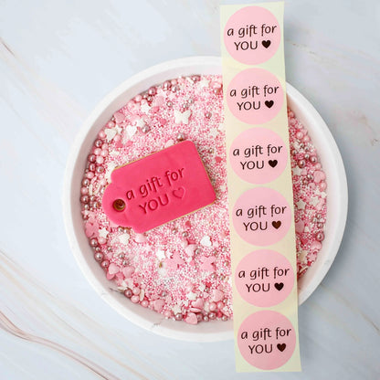 Koekstempel - A gift for you (als etiket) - Cupcakedozen.nl