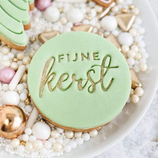 Koekstempel - Fijne Kerst - Cupcakedozen.nl