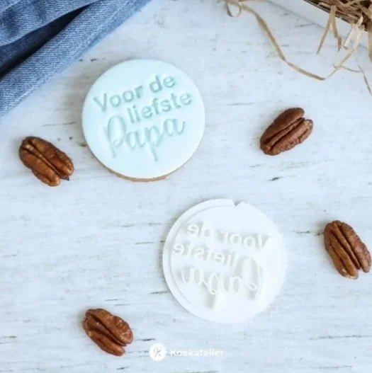 Koekstempel - Voor de liefste papa - Cupcakedozen.nl