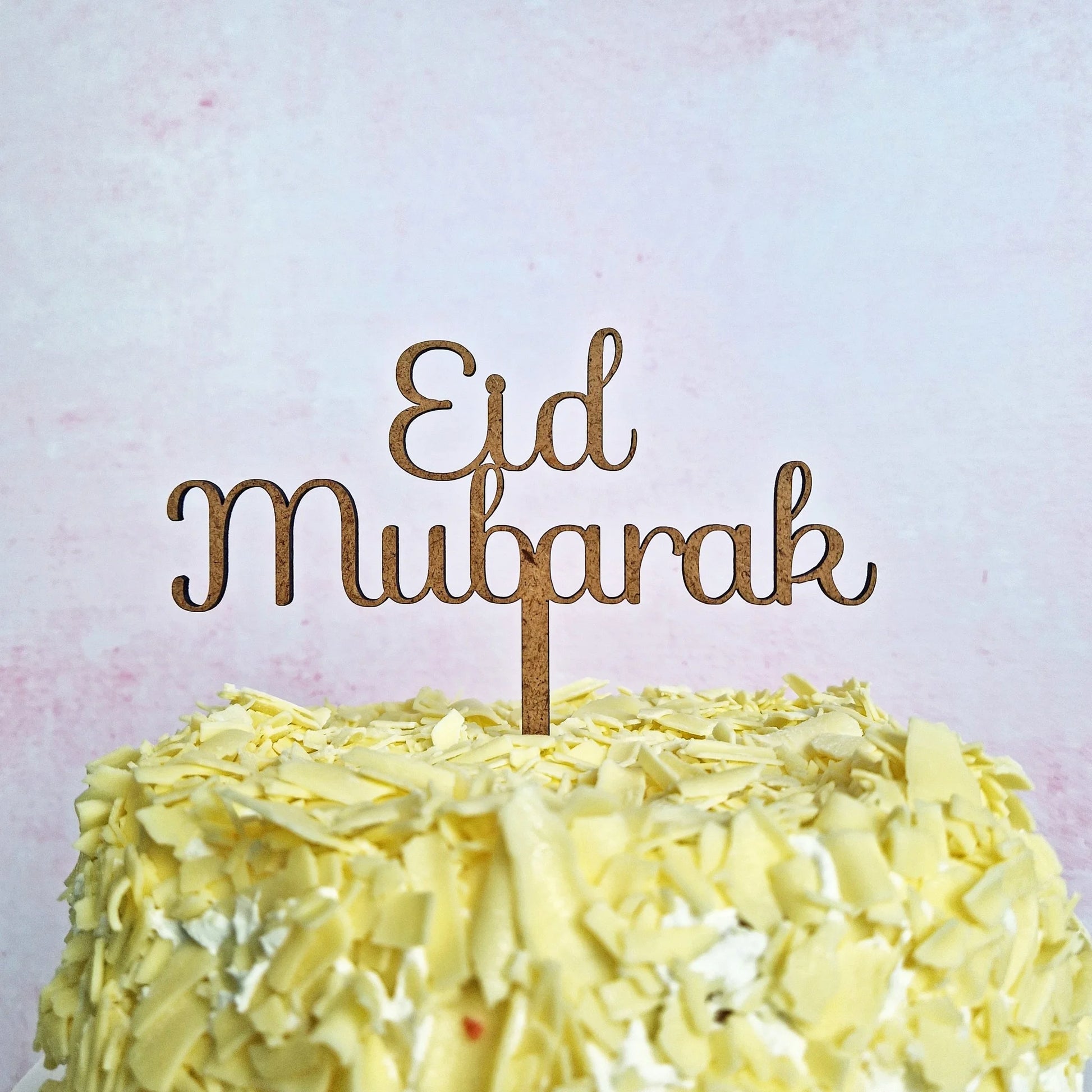 Cake toppers MDF - Eid Mubarak (5 st) - Cupcakedozen.nl