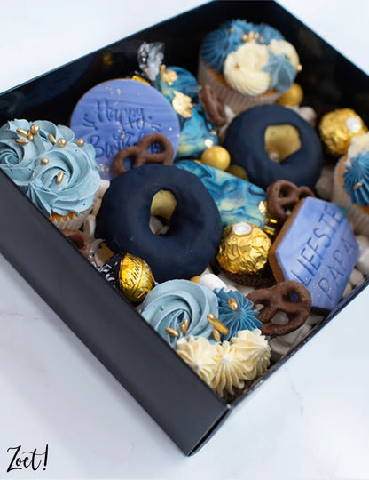 Zwarte sweet box met transparant deksel - Cupcakedozen.nl