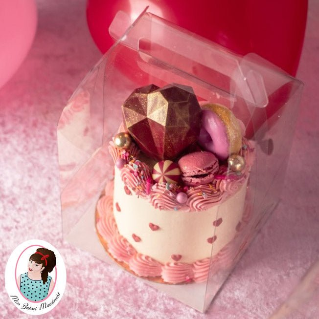 Transparante taartdoos met handvat (10 st) - Cupcakedozen.nl