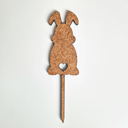 Cake toppers MDF - Paashaas (5 st) - Cupcakedozen.nl