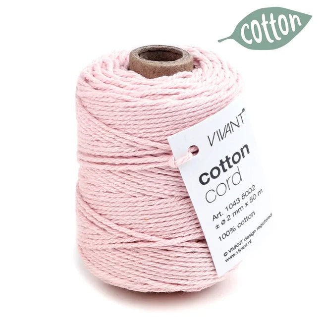 Touw roze (50m/Ø2mm) - Cupcakedozen.nl